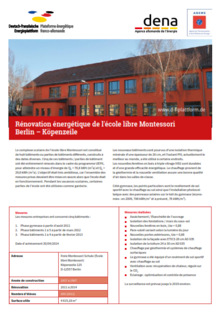 Cover Factsheet - Rénovation énergétique de l'école libre Montessori Berlin-Köpenzeile